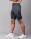 Dark grey cortenic knitted shorts