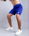 Blue fitted cortenic shorts