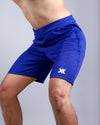 Blue fitted cortenic shorts